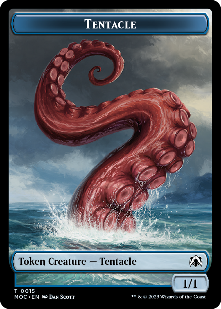 Tentacle // Human (26) Double-Sided Token [March of the Machine Commander Tokens] | Good Games Morley