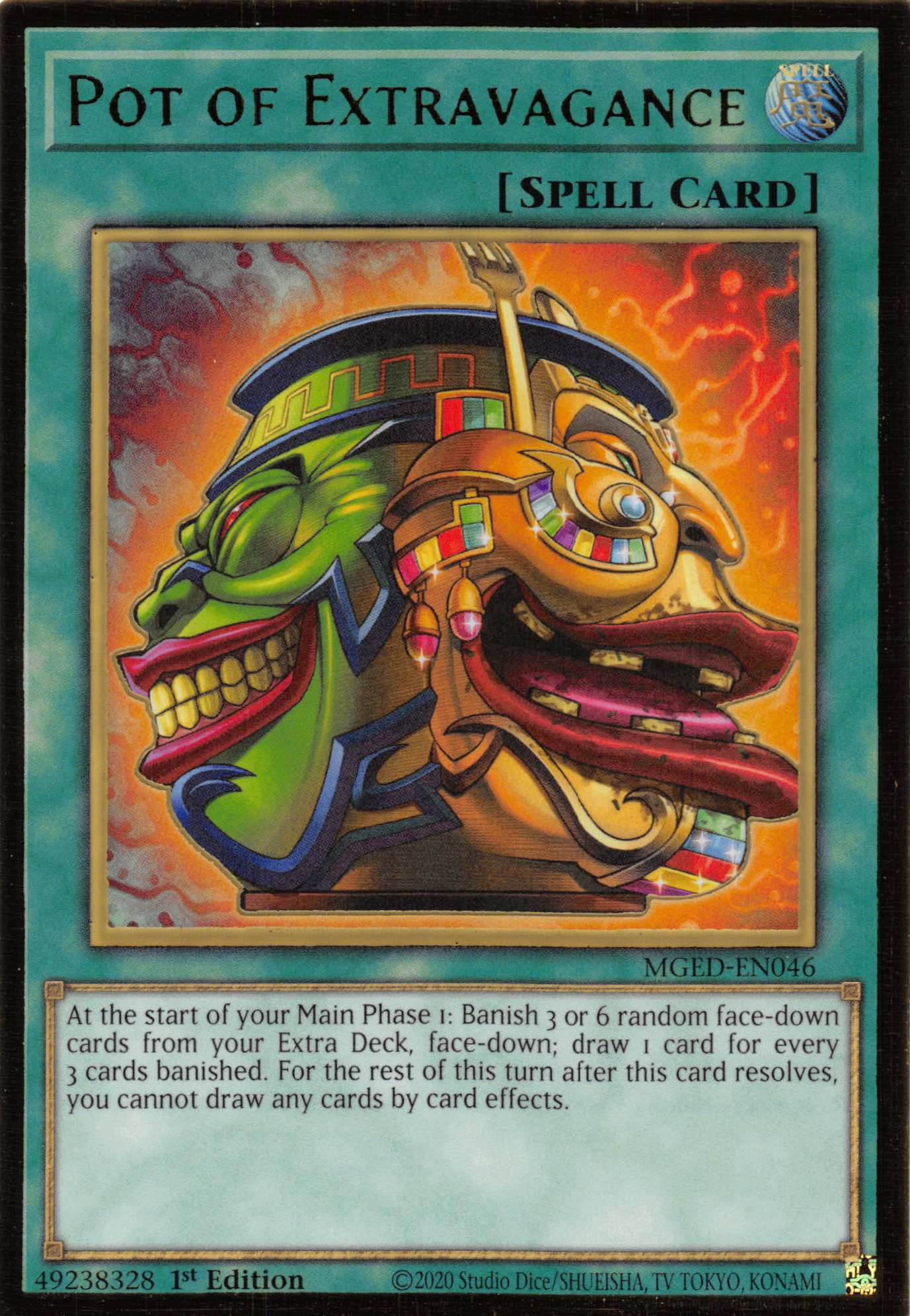 Pot of Extravagance [MGED-EN046] Gold Rare | Good Games Morley