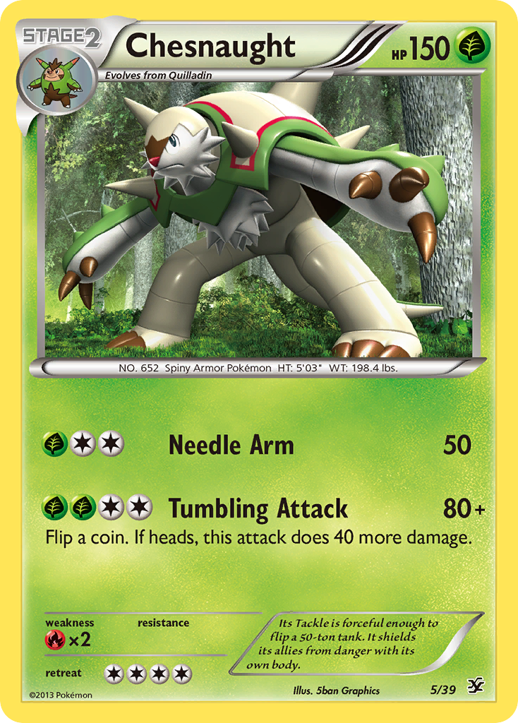 Chesnaught (5/39) [XY: Kalos Starter Set] | Good Games Morley