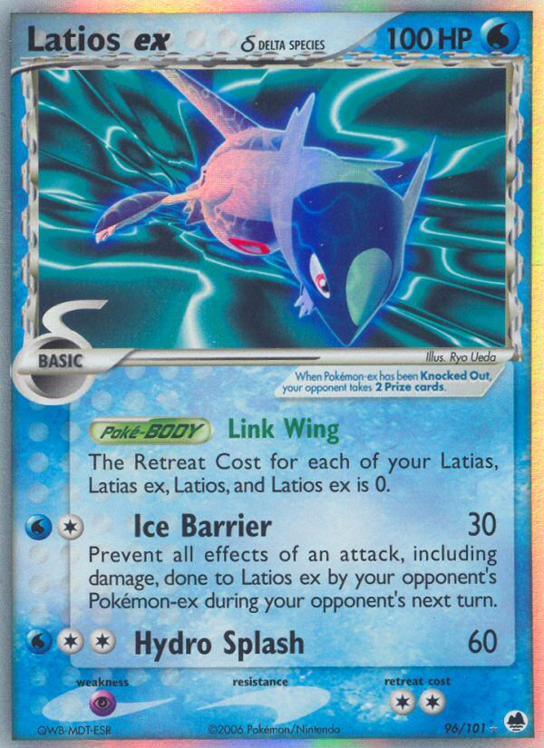 Latios ex (96/101) (Delta Species) [EX: Dragon Frontiers] | Good Games Morley