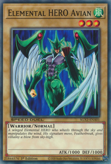 Elemental HERO Avian [SGX2-ENA01] Common | Good Games Morley