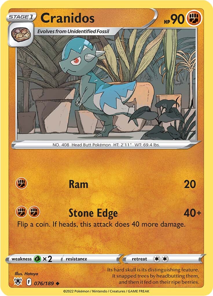 Cranidos (076/189) [Sword & Shield: Astral Radiance] | Good Games Morley