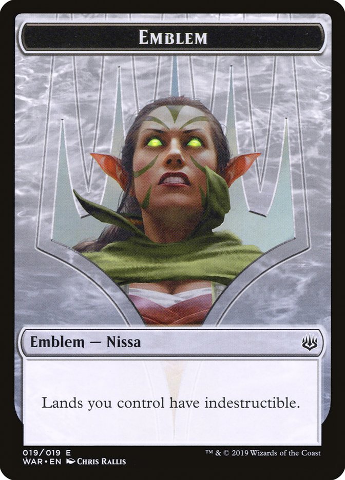Nissa, Who Shakes the World Emblem [War of the Spark Tokens] | Good Games Morley