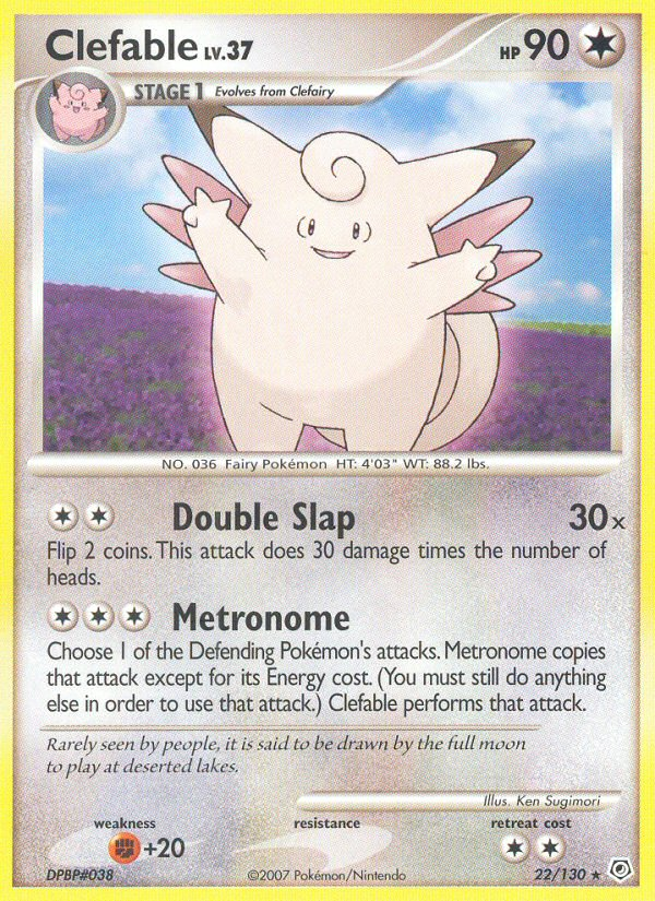 Clefable (22/130) [Diamond & Pearl: Base Set] | Good Games Morley