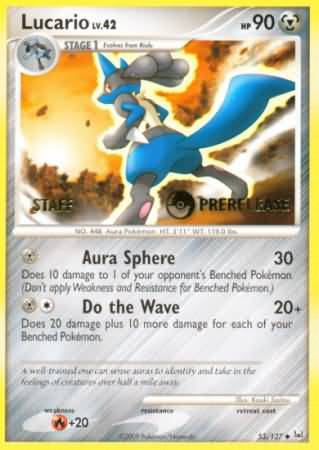 Lucario (53/127) (Staff Prerelease Promo) [Diamond & Pearl: Black Star Promos] | Good Games Morley