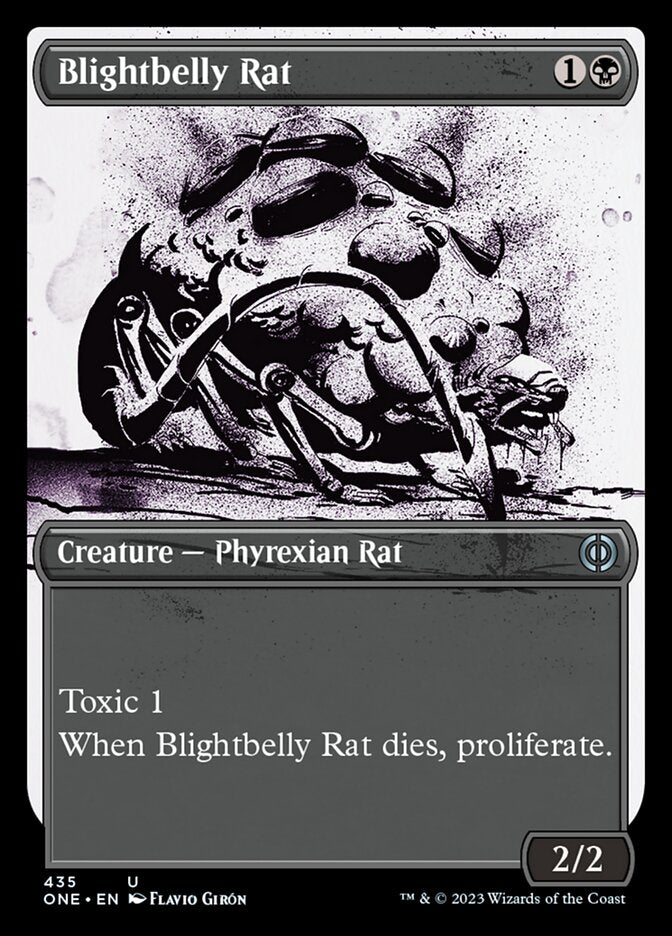 Blightbelly Rat (Showcase Ichor Step-and-Compleat Foil) [Phyrexia: All Will Be One] | Good Games Morley