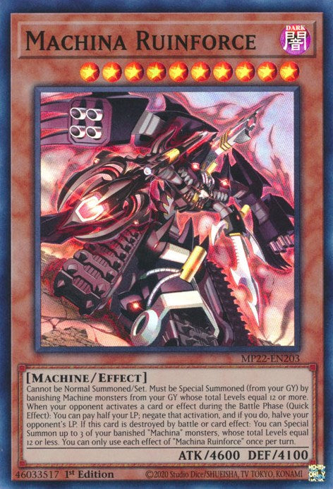 Machina Ruinforce [MP22-EN203] Super Rare | Good Games Morley