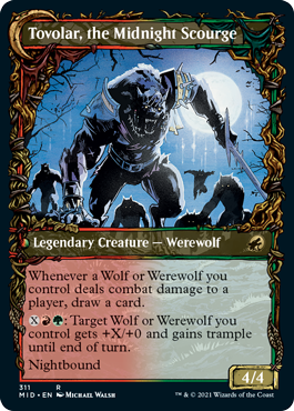 Tovolar, Dire Overlord // Tovolar, the Midnight Scourge (Showcase Equinox) [Innistrad: Midnight Hunt] | Good Games Morley