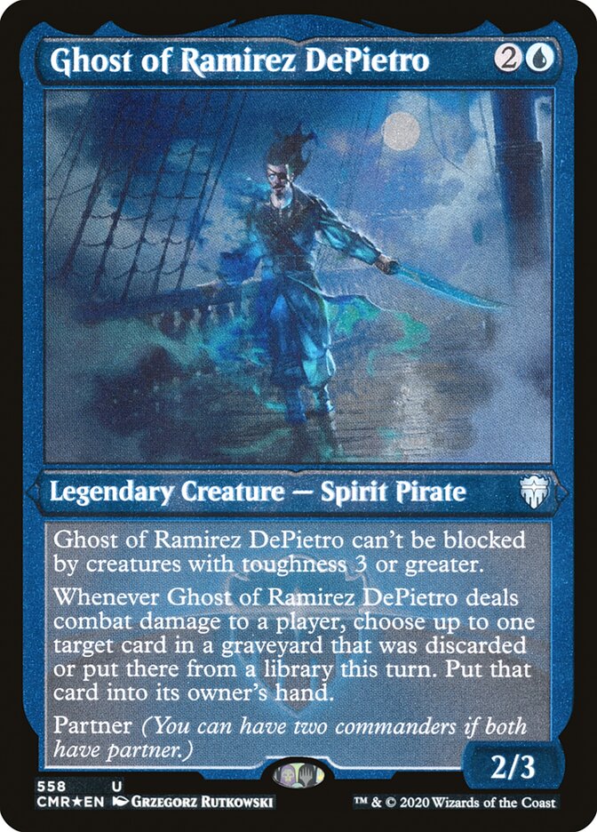 Ghost of Ramirez DePietro (Etched) [Commander Legends] | Good Games Morley