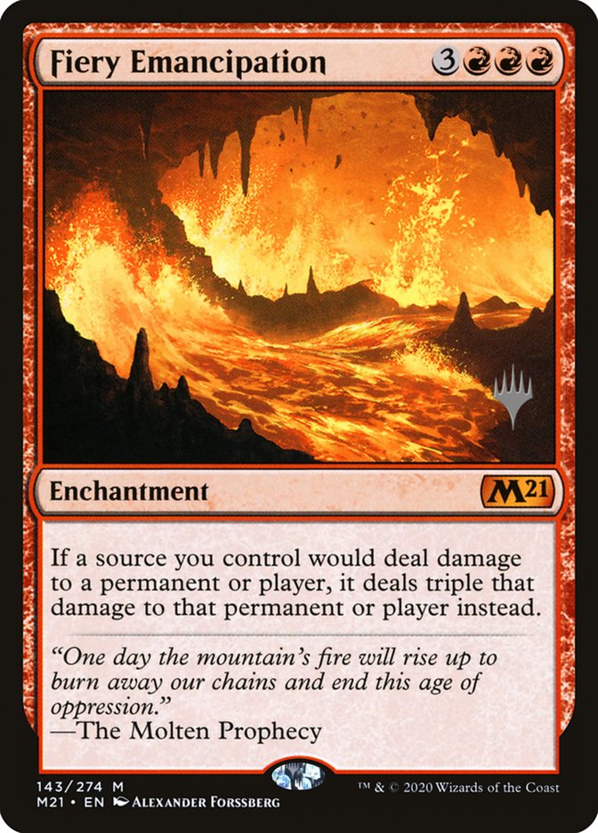 Fiery Emancipation (Promo Pack) [Core Set 2021 Promos] | Good Games Morley