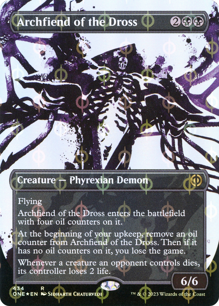 Archfiend of the Dross (Borderless Ichor Step-and-Compleat Foil) [Phyrexia: All Will Be One] | Good Games Morley