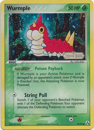 Wurmple (70/92) (Stamped) [EX: Legend Maker] | Good Games Morley