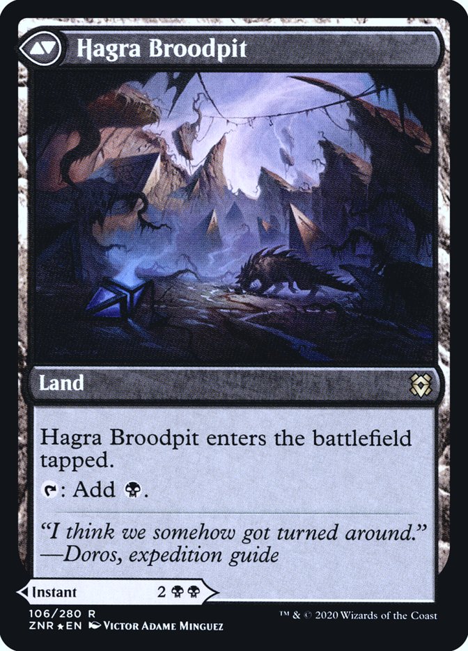 Hagra Mauling // Hagra Broodpit [Zendikar Rising Prerelease Promos] | Good Games Morley