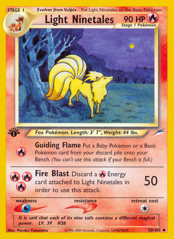 Light Ninetales (50/105) [Neo Destiny 1st Edition] | Good Games Morley