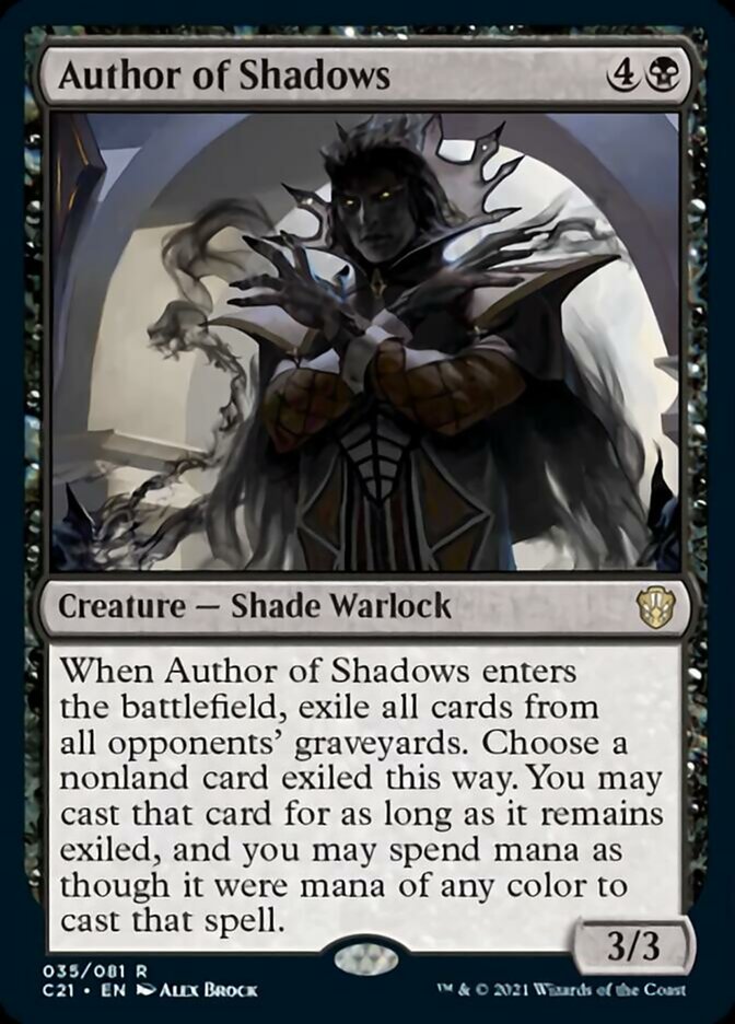 Author of Shadows [Commander 2021] | Good Games Morley