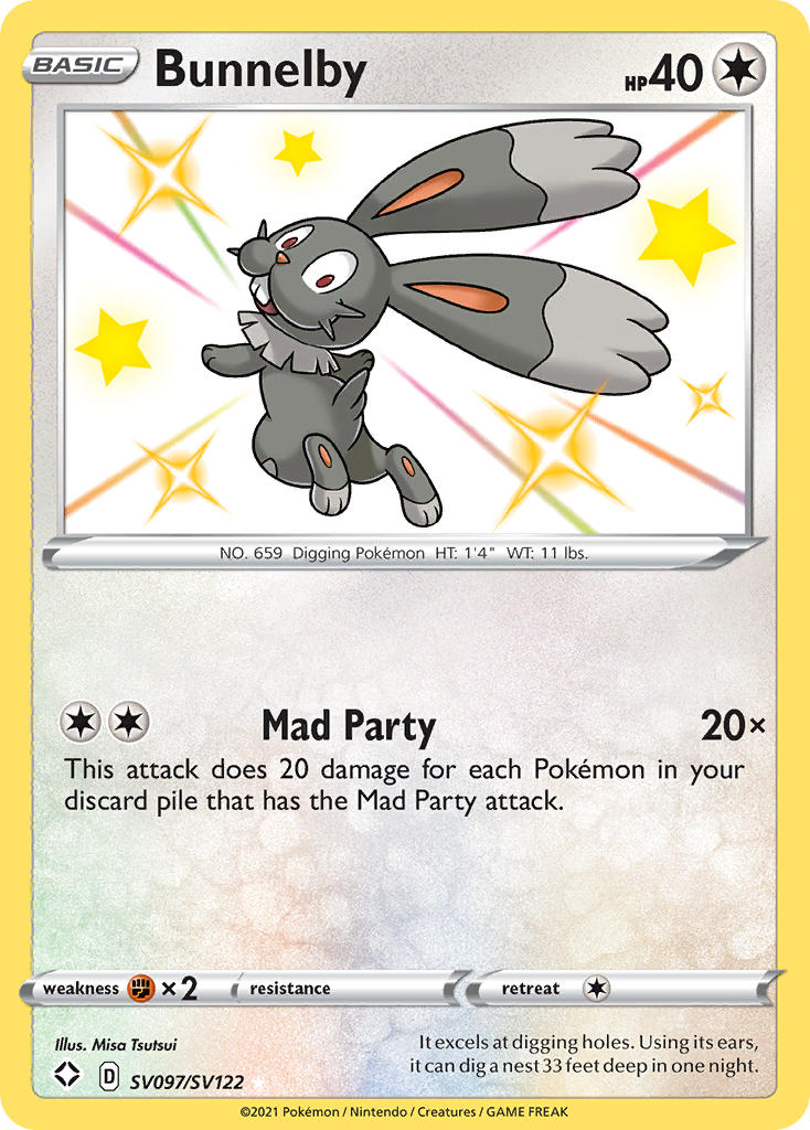 Bunnelby (SV097/SV122) [Sword & Shield: Shining Fates] | Good Games Morley