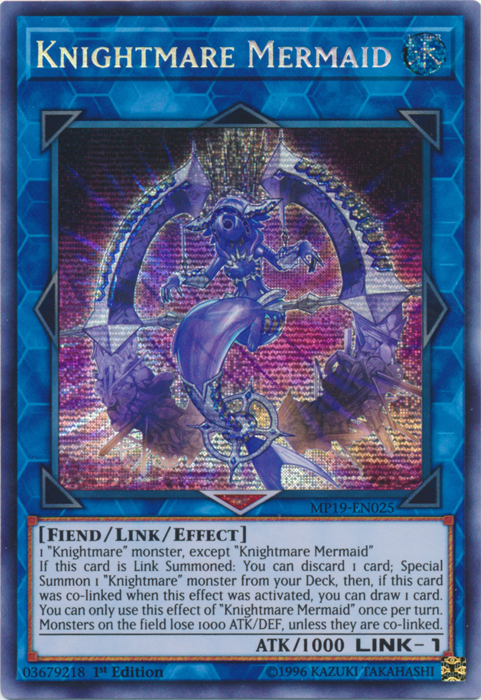 Knightmare Mermaid [MP19-EN025] Prismatic Secret Rare | Good Games Morley