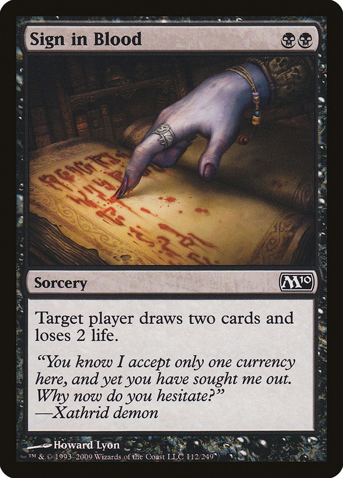 Sign in Blood [Magic 2010] | Good Games Morley