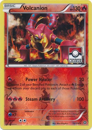 Volcanion (25/114) (League Promo) [XY: Steam Siege] | Good Games Morley