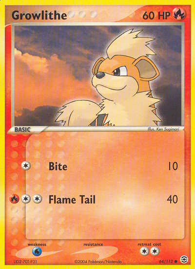Growlithe (64/112) [EX: FireRed & LeafGreen] | Good Games Morley
