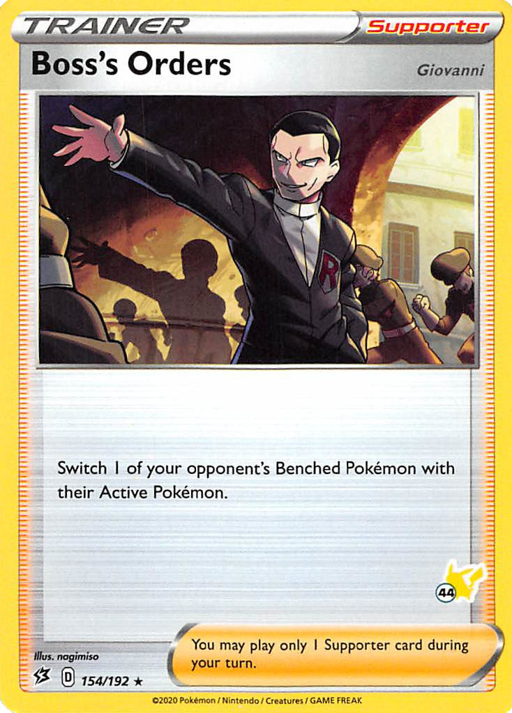 Boss's Orders (154/192) (Pikachu Stamp #44) [Battle Academy 2022] | Good Games Morley