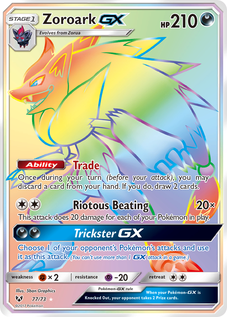 Zoroark GX (77/73) [Sun & Moon: Shining Legends] | Good Games Morley