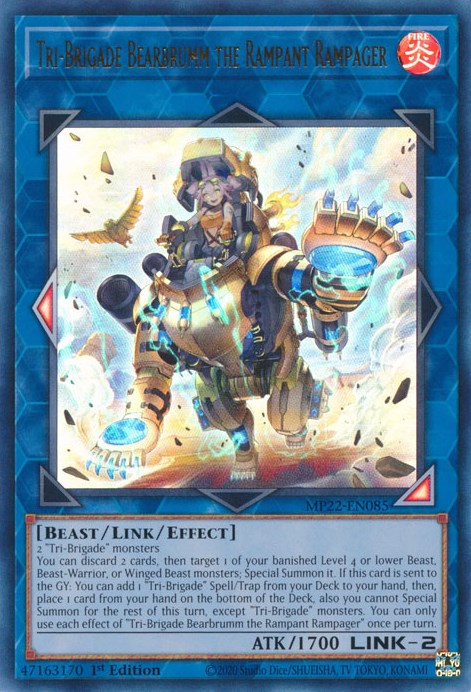 Tri-Brigade Bearbrumm the Rampant Rampager [MP22-EN085] Ultra Rare | Good Games Morley
