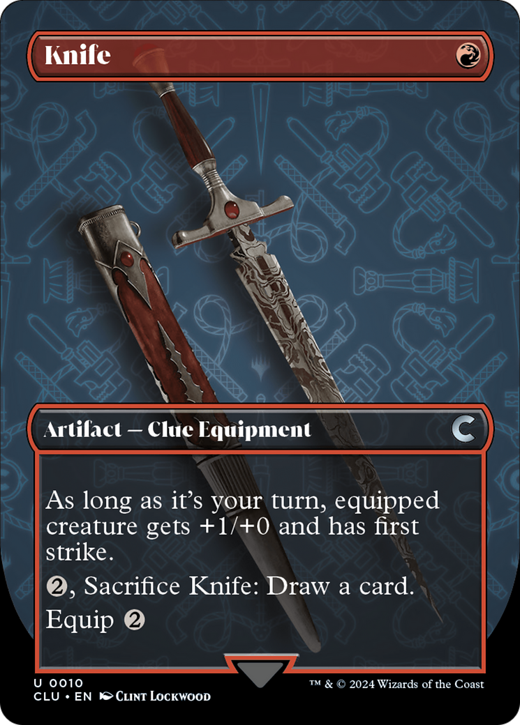Knife (Borderless) [Ravnica: Clue Edition] | Good Games Morley