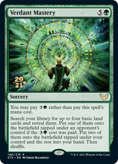Verdant Mastery [Strixhaven: School of Mages Prerelease Promos] | Good Games Morley