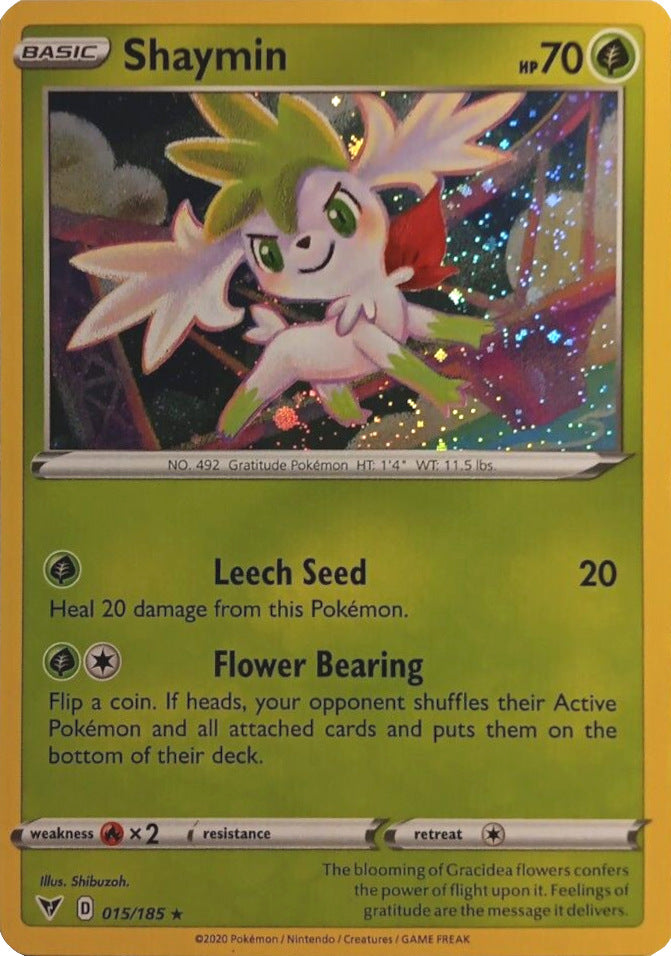 Shaymin (015/185) (Cosmos Holo) [Sword & Shield: Vivid Voltage] | Good Games Morley