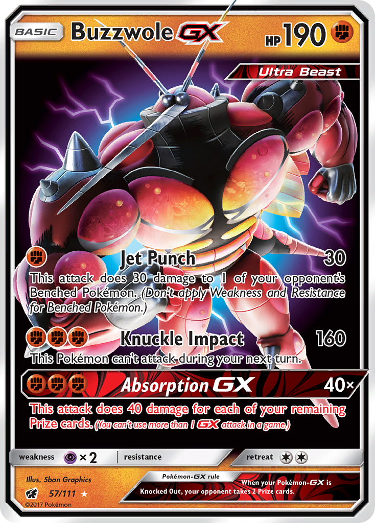 Buzzwole GX (57/111) [Sun & Moon: Crimson Invasion] | Good Games Morley
