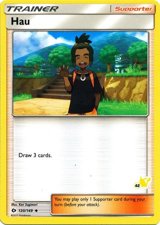 Hau (120/149) (Pikachu Stamp #42) [Battle Academy 2020] | Good Games Morley