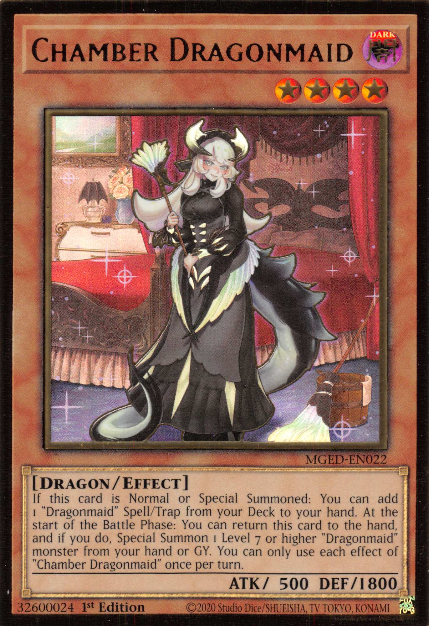 Chamber Dragonmaid [MGED-EN022] Gold Rare | Good Games Morley