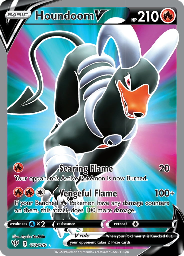 Houndoom V (178/189) [Sword & Shield: Darkness Ablaze] | Good Games Morley
