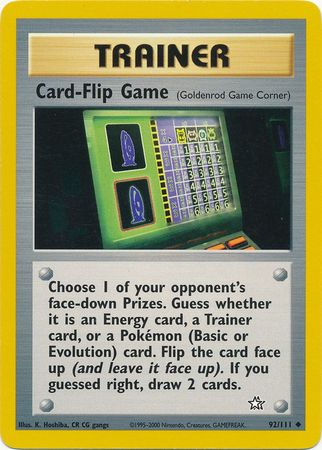 Card-Flip Game (92/111) [Neo Genesis Unlimited] | Good Games Morley