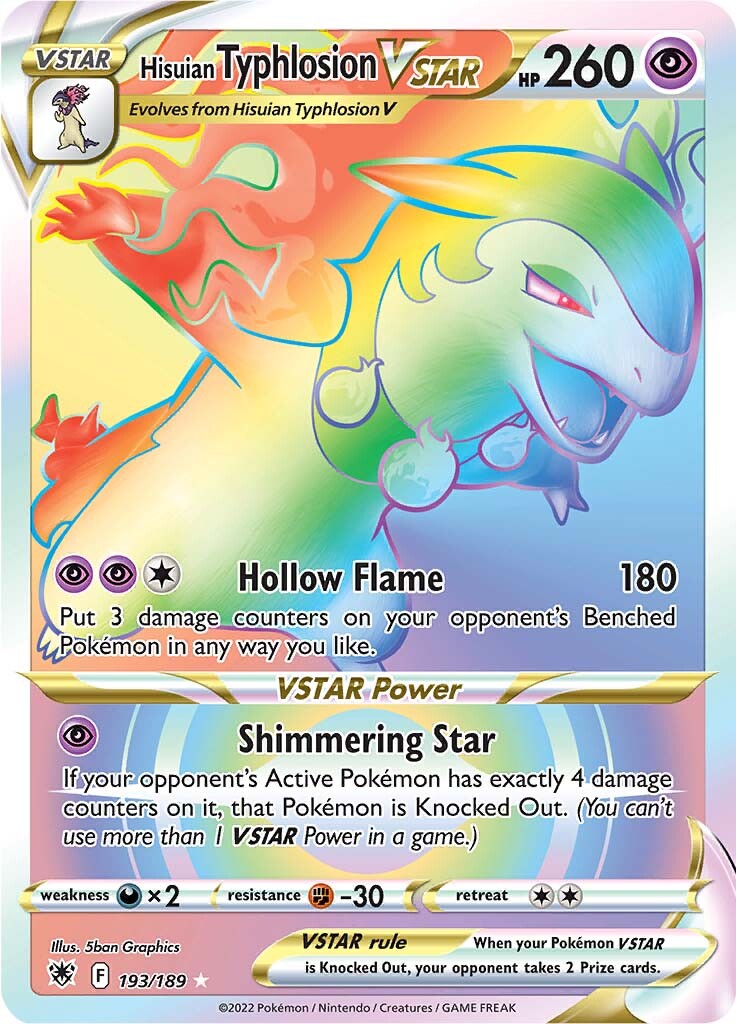 Hisuian Typhlosion VSTAR (193/189) [Sword & Shield: Astral Radiance] | Good Games Morley