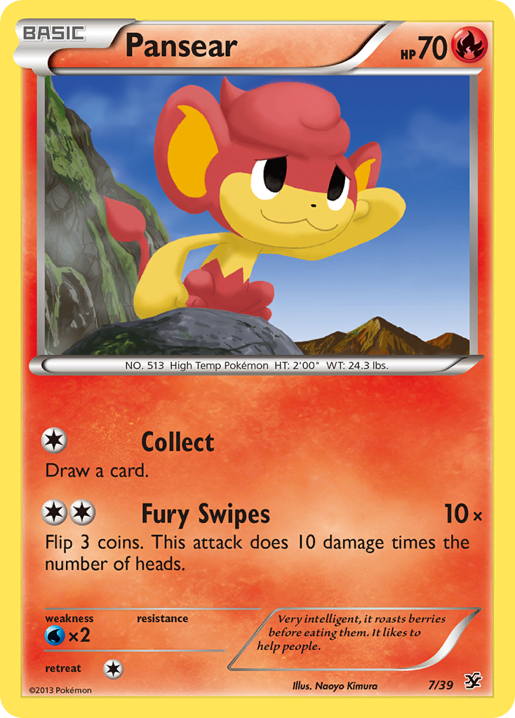 Pansear (7/39) [XY: Kalos Starter Set] | Good Games Morley