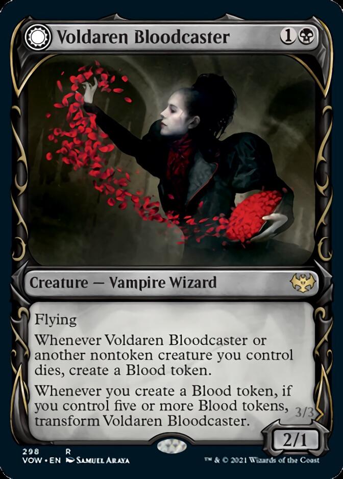 Voldaren Bloodcaster // Bloodbat Summoner (Showcase Fang Frame) [Innistrad: Crimson Vow] | Good Games Morley