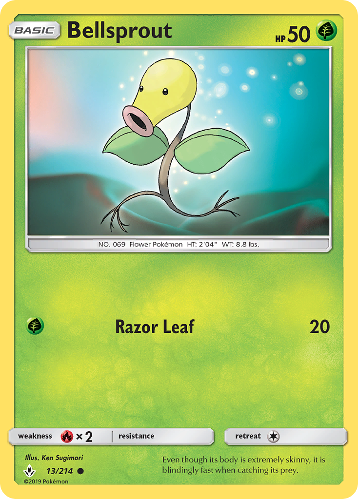 Bellsprout (13/214) [Sun & Moon: Unbroken Bonds] | Good Games Morley
