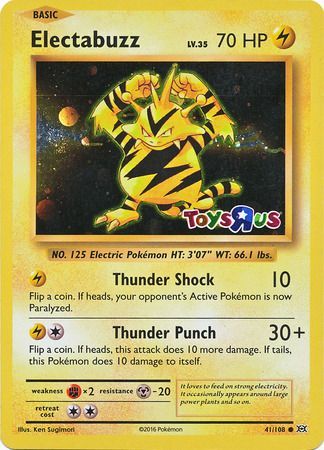 Electabuzz (41/108) (Toys R Us Promo) [XY: Evolutions] | Good Games Morley