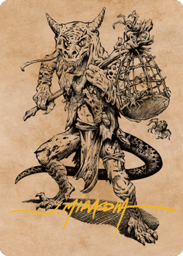 Taunting Kobold Art Card (Gold-Stamped Signature) [Commander Legends: Battle for Baldur's Gate Art Series] | Good Games Morley