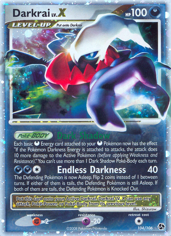 Darkrai LV.X (104/106) [Diamond & Pearl: Great Encounters] | Good Games Morley
