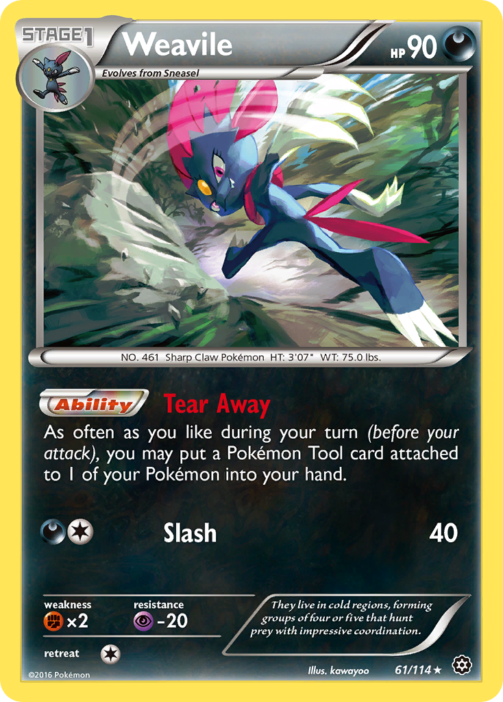 Weavile (61/114) [XY: Steam Siege] | Good Games Morley