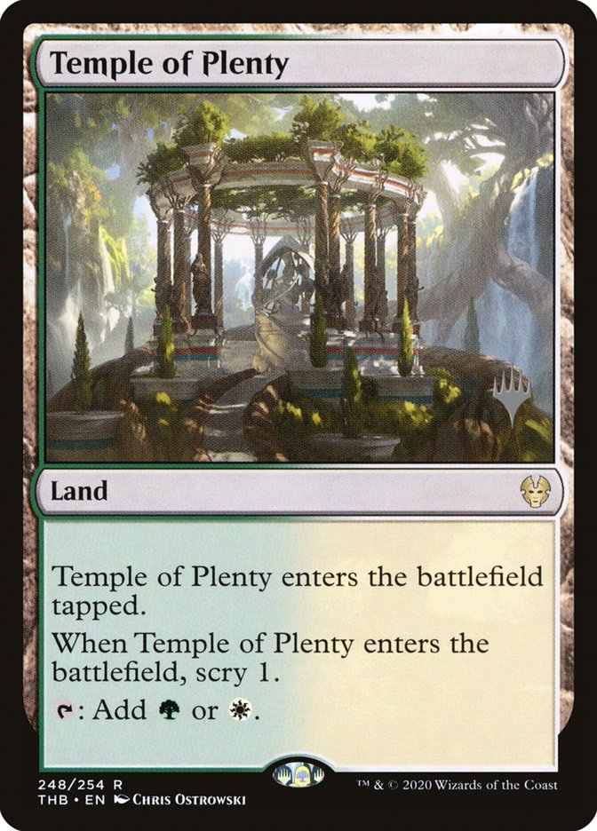 Temple of Plenty (Promo Pack) [Theros Beyond Death Promos] | Good Games Morley