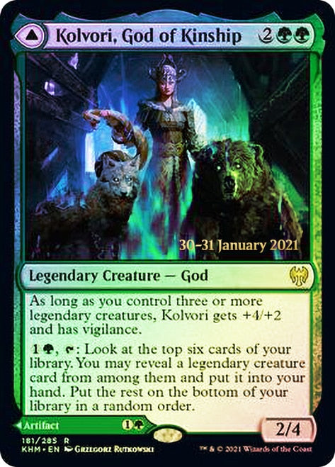Kolvori, God of Kinship // The Ringhart Crest [Kaldheim Prerelease Promos] | Good Games Morley