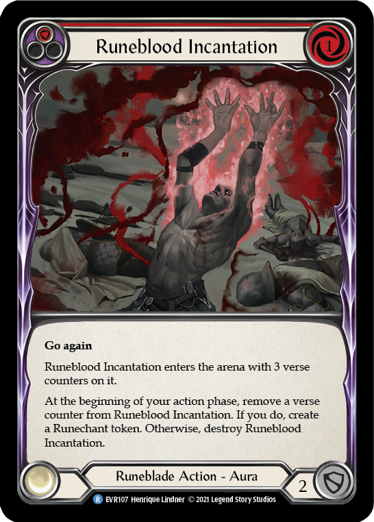 Runeblood Incantation (Red) [EVR107] (Everfest)  1st Edition Rainbow Foil | Good Games Morley