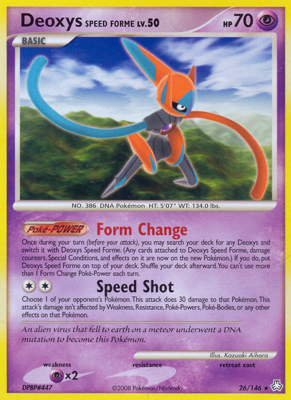 Deoxys Speed Forme (26/146) [Diamond & Pearl: Legends Awakened] | Good Games Morley