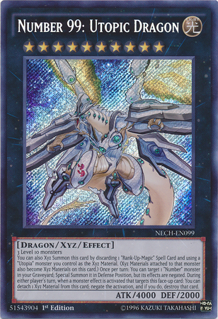 Number 99: Utopic Dragon [NECH-EN099] Secret Rare | Good Games Morley