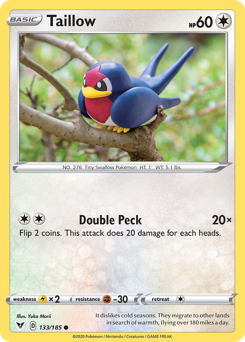 Taillow (133/185) [Sword & Shield: Vivid Voltage] | Good Games Morley