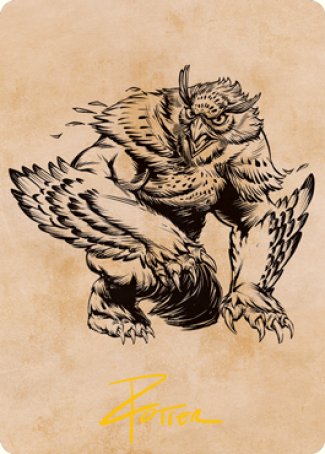 Owlbear (Showcase) Art Card (Gold-Stamped Signature) [Dungeons & Dragons: Adventures in the Forgotten Realms Art Series] | Good Games Morley